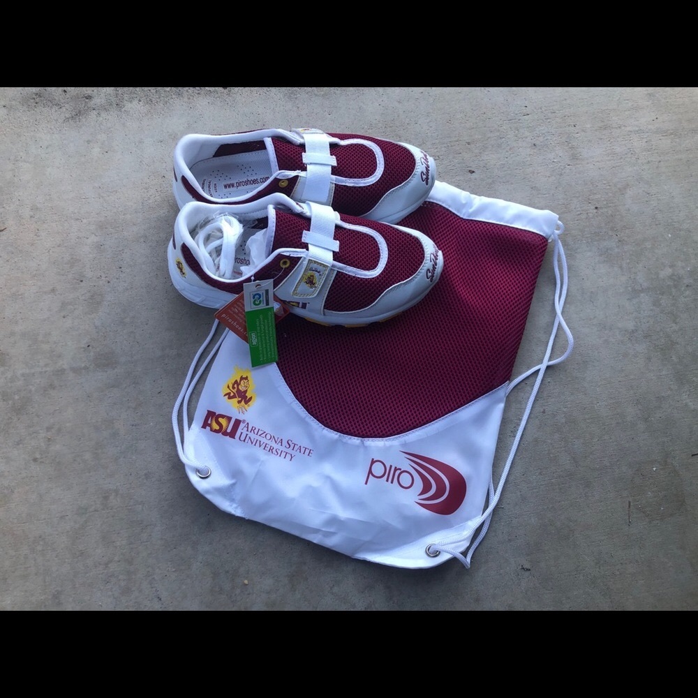 ASU Sun Devils Unisex White-Maroon piro Sneakers
